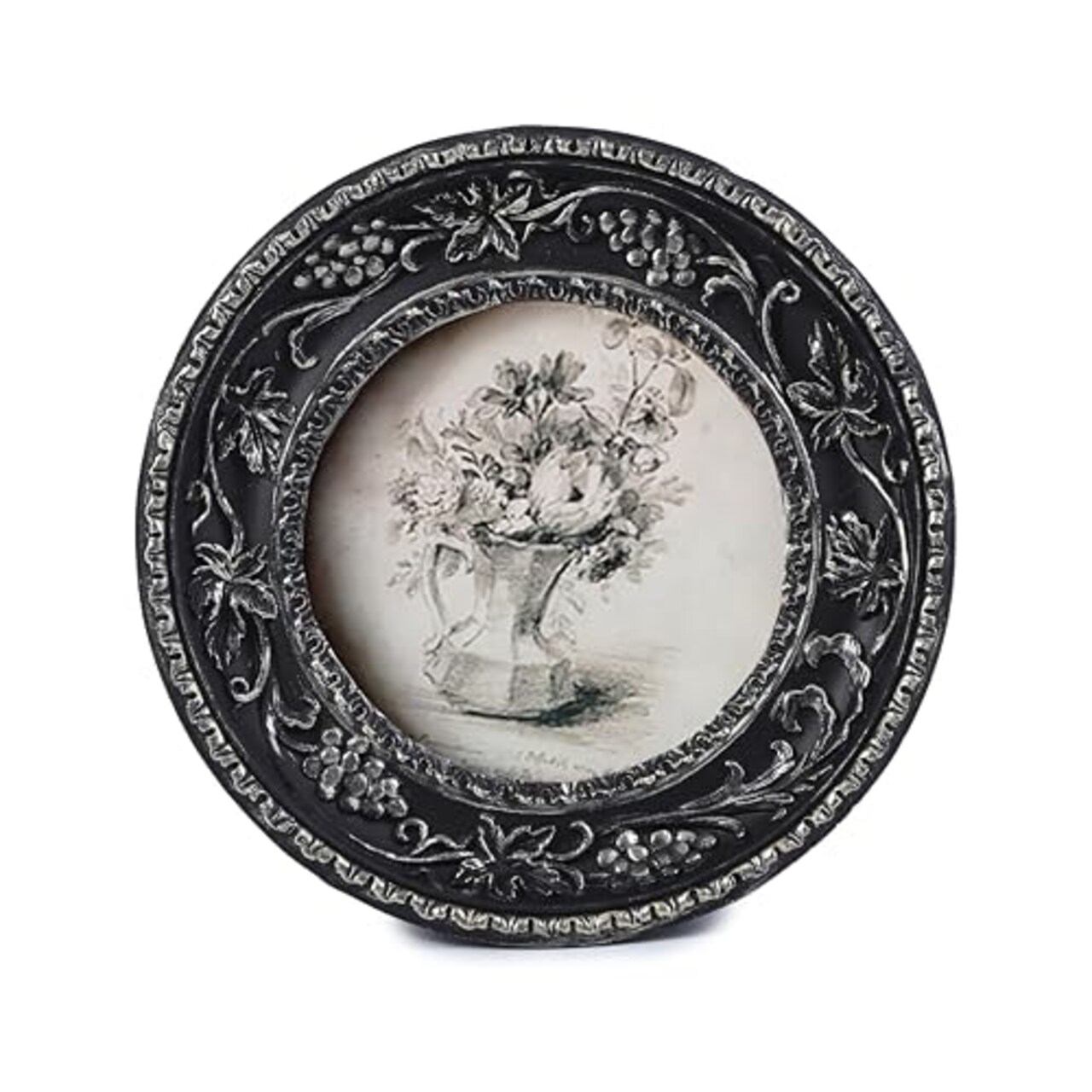 SIKOO Vintage Picture Frame 3×3 Antique Picture Frame Gothic Frame Small Picture Frame Vintage Wall Decor, Black